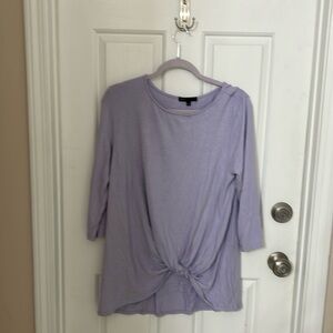 Purple gibson baseball sleeves top